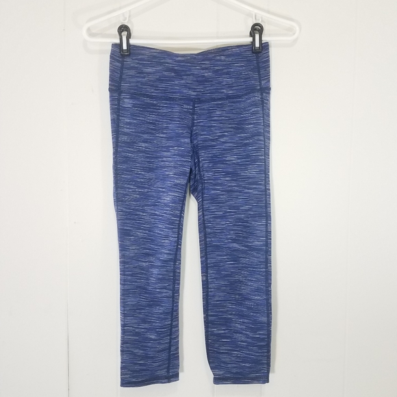 Athleta Energy Chaturanga Capri Leggings Space Dye Black Blue Women’s XS - Picture 8 of 8